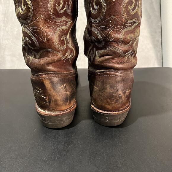 Dan Post Work Welt Boots Men's 9.5 D Brown Leather Western Work Boots - Picture 6 of 10